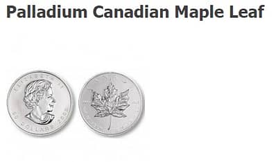 Palladium Canadian Maple Leaf