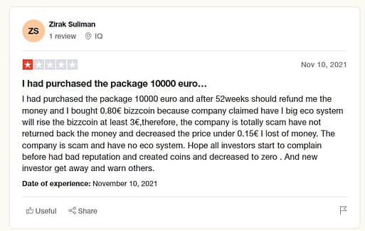 Is bizzcoin a scam review 2