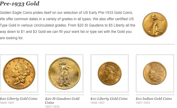 Golden Eagle Coin Product