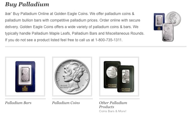 Golden Eagle Coins- Palladium