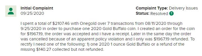 onegold rating 2