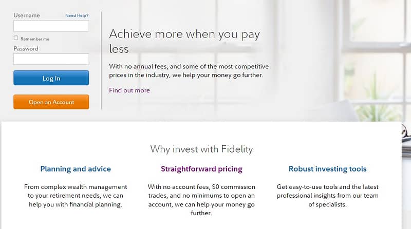 fidelity investment website